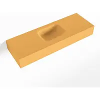 Mondiaz LEX Ocher vrijhangende solid surface wastafel 90cm. Positie wasbak midden
