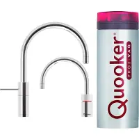 Quooker nordic round twintaps met pro3 vaq-e boiler rvs