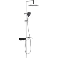 Schutte Blueperl regendoucheset met shampoo houder chroom