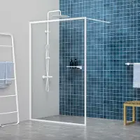 Sealskin Inloopdouche Contour 118x200cm - Mat Wit Profiel - 6 Mm Helder Glas