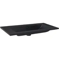 Sanilux Wastafel quartz classic 100x47x3 cm keramiek mat zwart