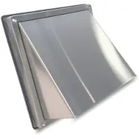 Boss & Wessing Gevelkap bws ventilatie aansluitmaat 125 mm met klep rvs