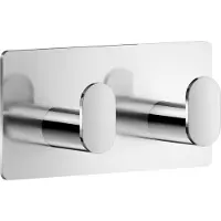 Smedbo Handoekhaak Dubbel Cube zelfklevend 9.6x4.8 cm Chroom