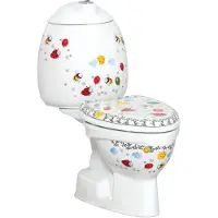 Boss & Wessing Staand Kindertoilet BWS Flower Muur Aansluiting (Exclusief Zitting)