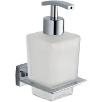 Sapho Zeepdispenser Apollo Hangend 15.6x8 cm Melkglas / Chroom