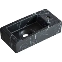 Best design Fontein Allure 36x18x9 cm Rechts Marmer Zwart