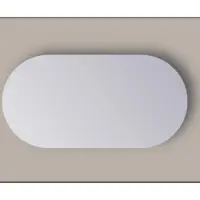 Sanicare Spiegel q-mirrors 100x70 cm ovaal/rond met rondom led cold white incl. Ophangmateriaal