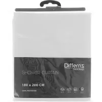 Differnz Douchegordijn Color †“ 180 x 200 cm †“ Verzwaard †“ 100% Polyester †“ Wit