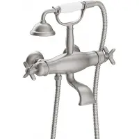 Tres Badkraan clasic thermostatisch incl handdouche op houder rvs
