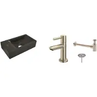 Wiesbaden Fonteinpack natuursteen links 36x18x9 cm rvs