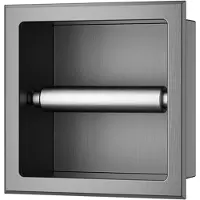 Xellanz Rocko toiletrolhouder zonder klep inbouw gunmetal