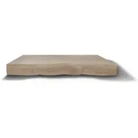 Gliss Design Wastafelblad massief hout zonder boomschors 120 cm olie wit