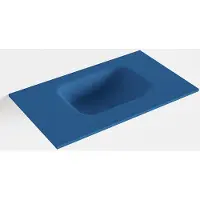 Mondiaz lex jeans solid surface inleg wastafel voor toiletmeubel 50 cm. Positie wasbak rechts