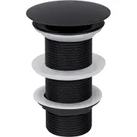 Differnz Wastafel Afvoerplug Always Open 7 cm Mat Zwart