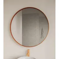 Gliss Design Spiegel Asteri Zonder LED Verlichting 80 cm Met Rand Rosé Koper