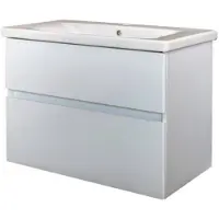 Best design Badkamermeubel quick-greeploos 100x56x44 cm onderkast + wastafel