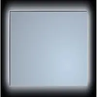 Sanicare Spiegel q-mirrors 70x70 cm vierkant met rondom led warm white, omlijsting mat zwart incl. Ophangmateriaal zonder schakelaar