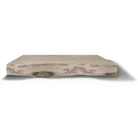 Gliss Design Wastafelblad Massief Hout Met Boomschors 180 cm Olie Wit