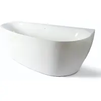 Luca Back to wall bad sanitair primo acryl 170x78x60 cm incl. Afvoerset glans wit