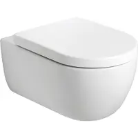 Plieger Kansas randloos toilet met softclose & quick release zitting wit mat