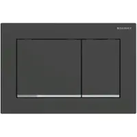 Geberit Omega20 - Bedieningsplaat, mat zwart/glanzend chroom 115.080.14.1