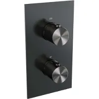 Brauer Inbouwthermostaat Compleet Gunmetal Edition 3-weg Geborsteld Gunmetal