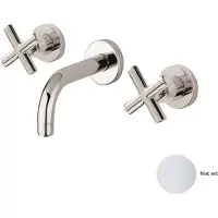 Sanimex Inbouw Wastafelmengkraan Giulini Tweeknops Kruisgreep 20cm Inclusief G-Link Inbouwdeel Mat Wit