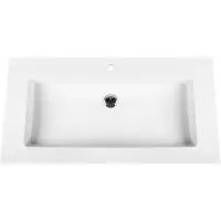 Boss & Wessing Wastafel bws veroni 45.5x77 cm 1 kraangat solid surface wit