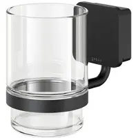 Geesa Glashouder Topaz Met Drinkglas Mat Zwart