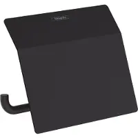 Hansgrohe AddStoris wc-rolhouder met klep zwart mat