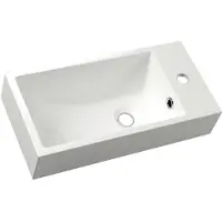 Sapho Fontein Small Rechthoekig 50x10x25 cm Rechts Keramiek Wit
