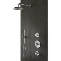 Hotbath Get Together IBS1GN inbouwdouche met 3s handdouche, 25cm hoofddouche en glijstang geborsteld nikkel