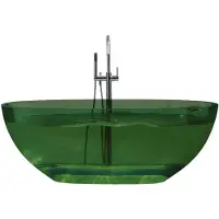 Best design Vrijstaand ligbad 170x78x56 cm resin transparant emerald groen