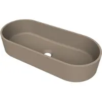 Arcqua case opbouw waskom ovaal 60x26 mat truffel