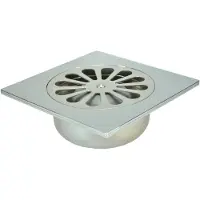 Boss & Wessing BWS Doucheput Onderuitlaat 14x14cm 40mm ABS Chroom