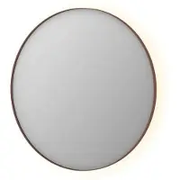 Ink Spiegel SP17 Rond Colour Changing LED Rondom 100 x 4 x 100 cm Dimbaar In Aluminium Kader Geborsteld Koper