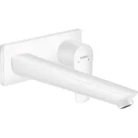 Hansgrohe Talis E inbouw wastafelkraan afbouwdeel met 22.5cm uitloop afbouwdeel wit mat