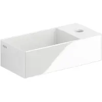 Clou New Flush 3 fontein incl. plug met kraangat wit keramiek