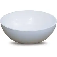 Luca Waskom Sanitair Rond 40x40x15cm Mineral Stone 8mm Dik Glans Wit