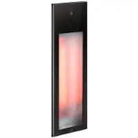 Sunshower Pure 2.0 Black Infrarood Inbouwapparaat 19.9x61.9x10 cm Half Body Aluminium Zwart