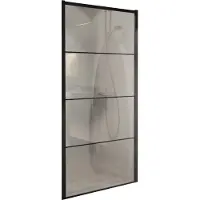 Boss & Wessing Bws inloopdouche frame 88x200 cm 8 mm nano glas mat zwart