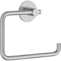 Smedbo Toiletrolhouder met Ronde Bevestigingsplaat Beslagboden Geborsteld Edelstaal 10x13,6x3