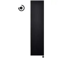Sanicare Radiator denso 180x40 cm. Mat zwart met thermostaat chroom rechtsonder
