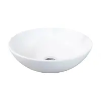 Ink Waskom otello large rond 40x12 cm porselein mat wit