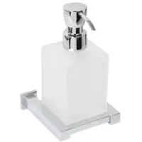 Plieger Zeepdispenser Cube Matglas Chroom