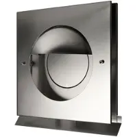 Weckx Overdruk ventilatierooster kappa 12.5 cm geborsteld rvs