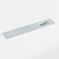 Mondiaz eden clay solid surface inleg wastafel voor toiletmeubel 120 cm. Positie wasbak rechts
