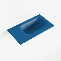 Mondiaz eden jeans solid surface inleg wastafel voor toiletmeubel 40 cm. Positie wasbak rechts