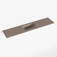 Mondiaz eden smoke solid surface inleg wastafel voor toiletmeubel 100 cm. Positie wasbak midden