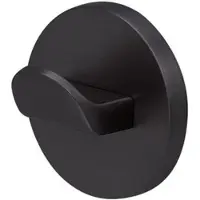 Tiger Noon - Handdoekhaak klein Ø 3.4 cm - Zonder boren - Zelfklevend met 3M tape - Zwart